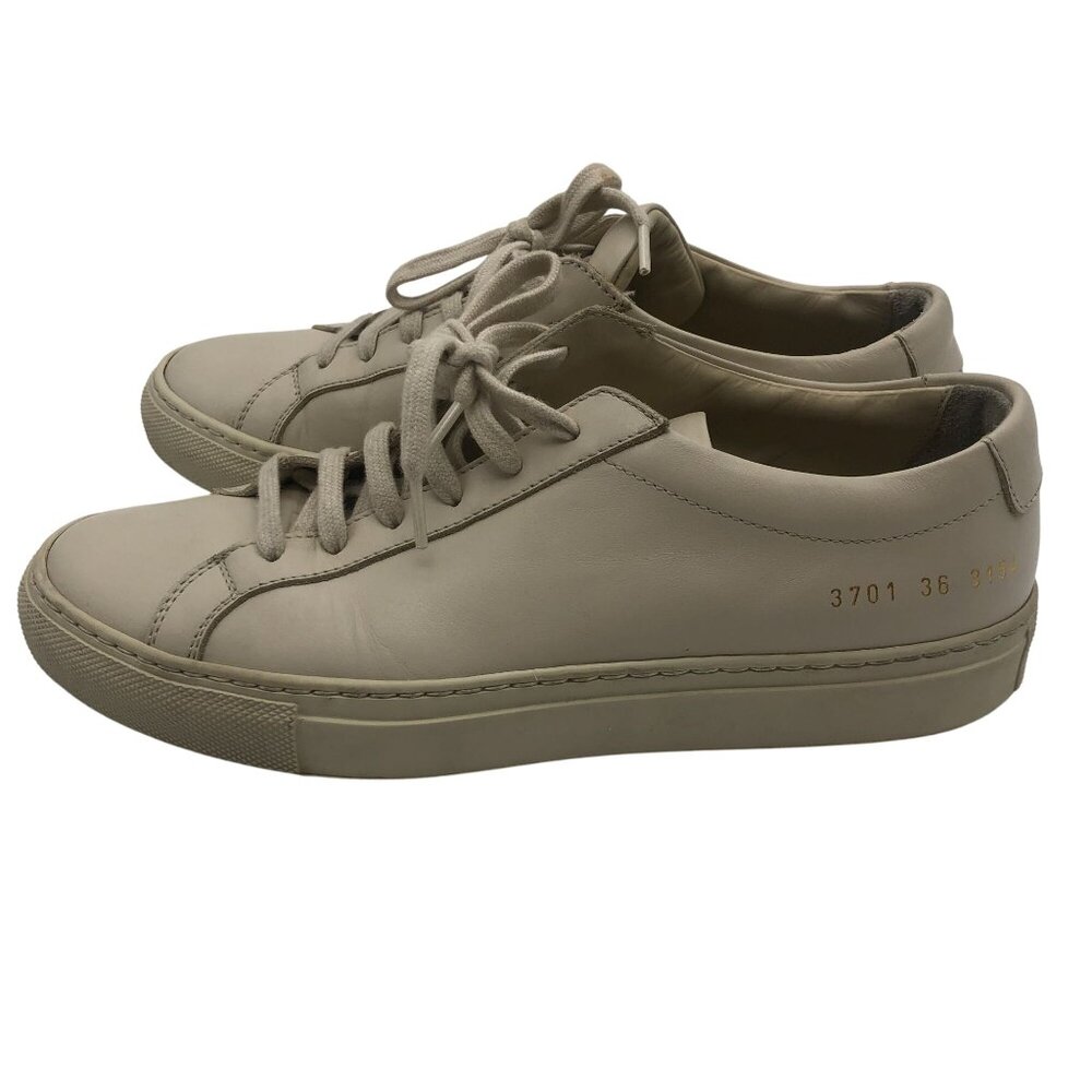 Woman By Common Projects Achilles Leather Sneakers EU‎ 36 US 6 Beige Cream Low